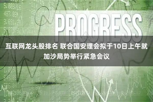 互联网龙头股排名 联合国安理会拟于10日上午就加沙局势举行紧急会议